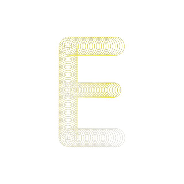 E Ball alphabet Lottie JSON animation