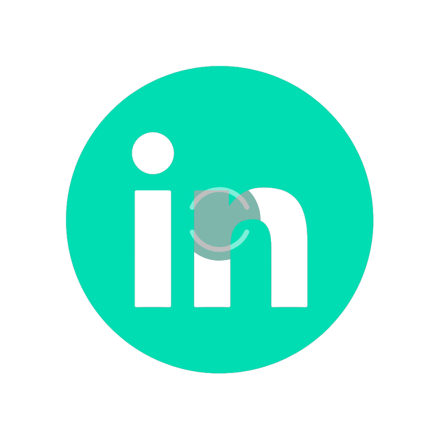 LinkedIn liquid fillup icon Lottie JSON animation