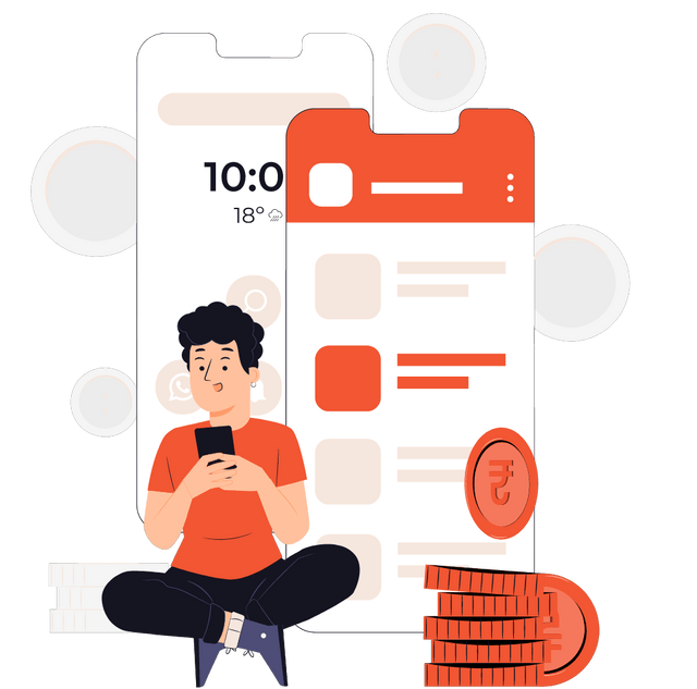 men using a mobile and earn money