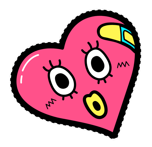Comic Cartoon Sticker Love