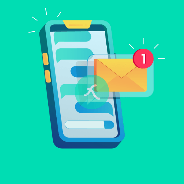 New message Lottie JSON animation