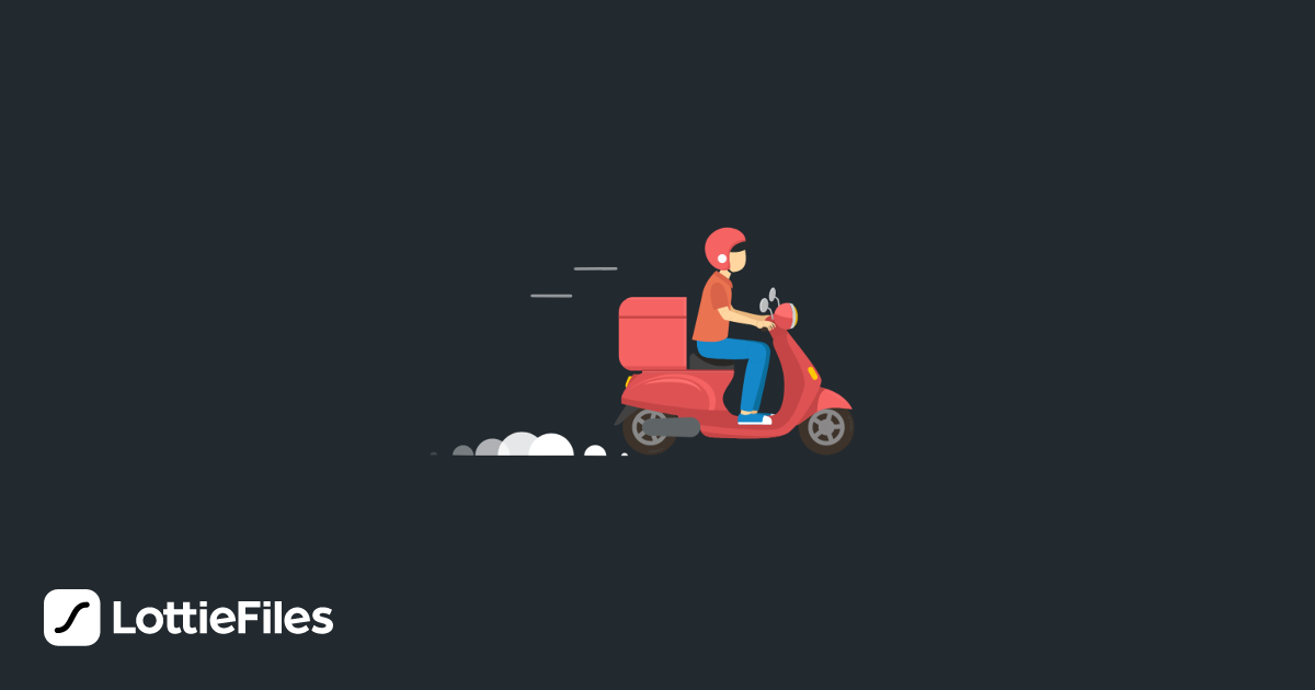 Funky Animation Rider Free Man riding a red scooter Animation by mike mk | LottieFiles
