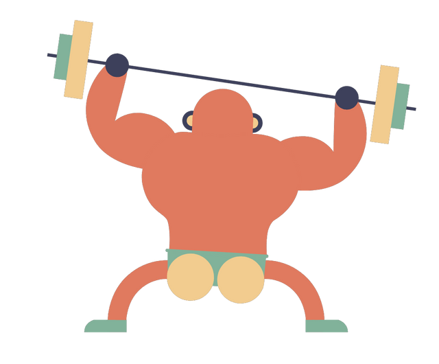 Powerful Weightlifting Character