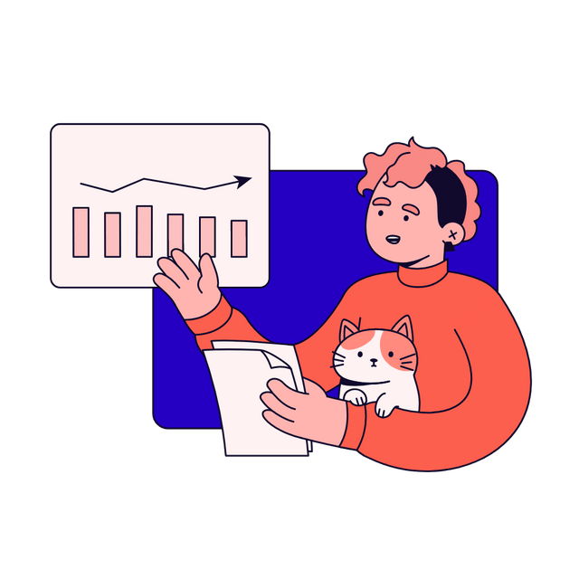 Young Woman Giving a Presentation Online