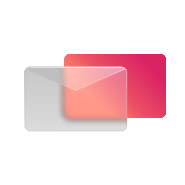 Gradient glass morphism Email Icon
