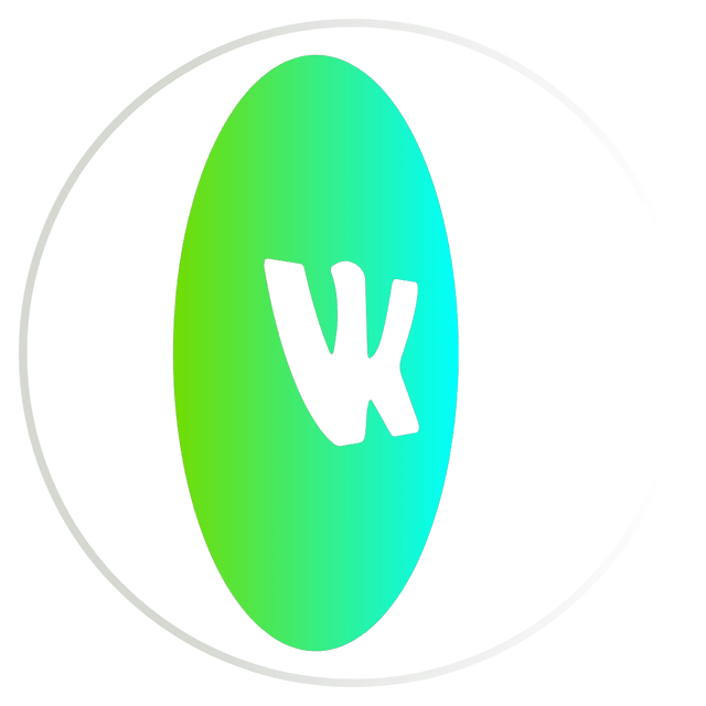 VK gradient color 3D icon rotation Lottie JSON animation