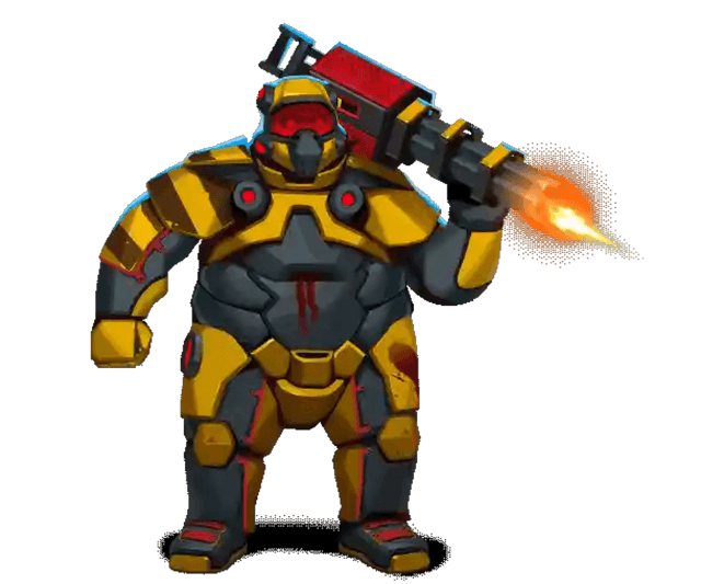 Machine Gunner Game Character