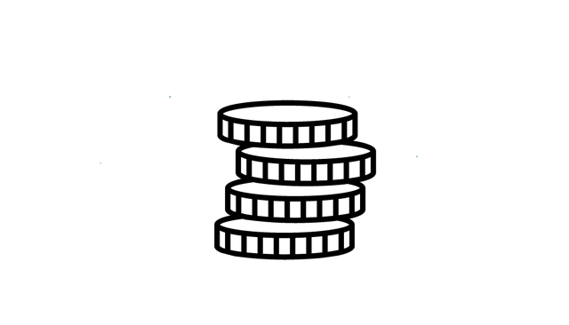 Success state coin stack with sparkles Lottie JSON animation