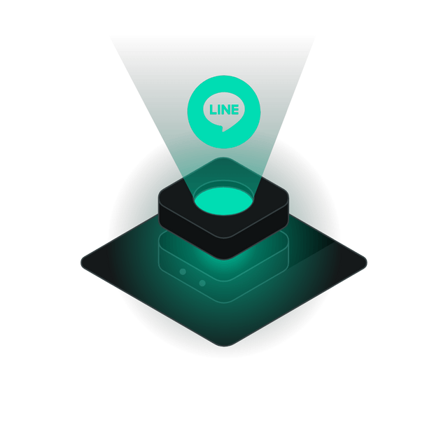 Line 3D icon rotation Lottie JSON animation