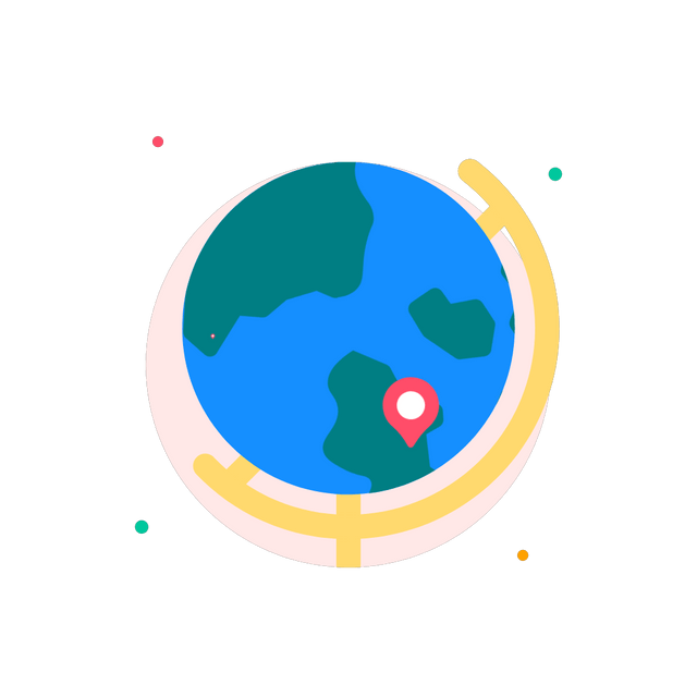 globe animation with added colors