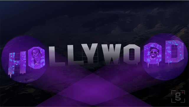 Hollywood spotlight Lottie JSON animation