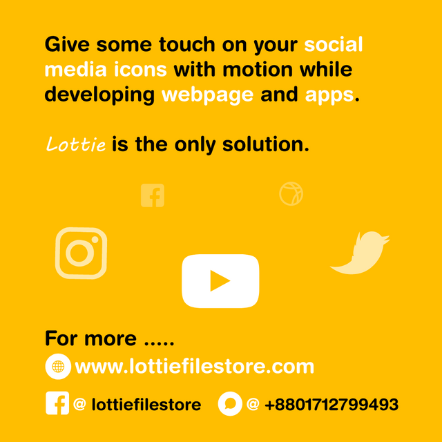 Social media icon adds animation