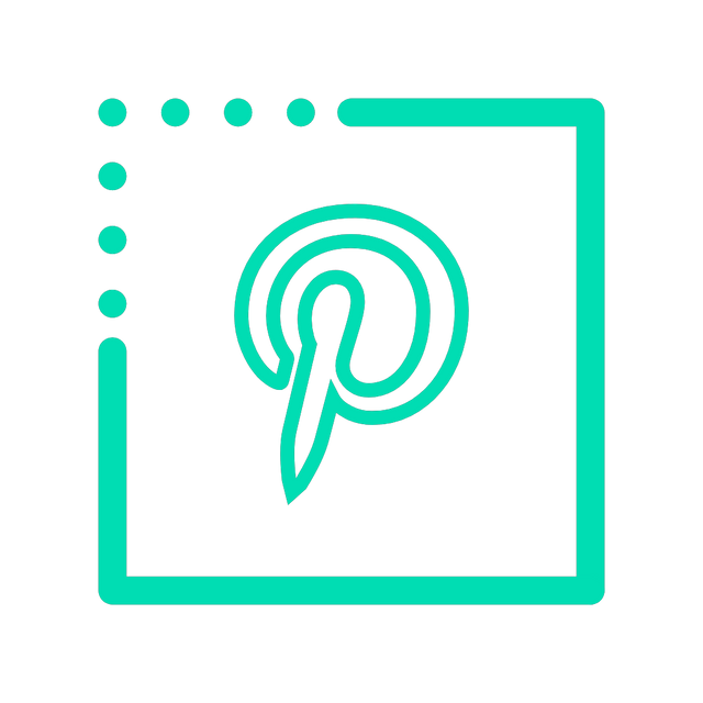 Pinterest icon Lottie JSON animation