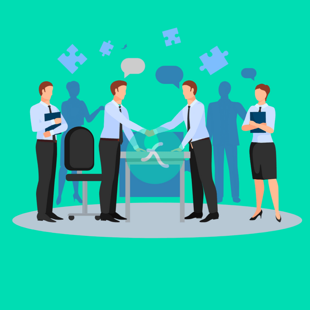 Business deal Lottie JSON animation