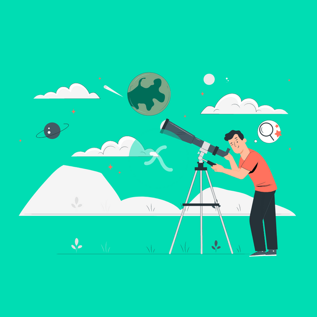 Space exploration Lottie JSON animation