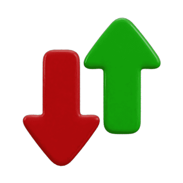 3D UP and Down Arrow Icon