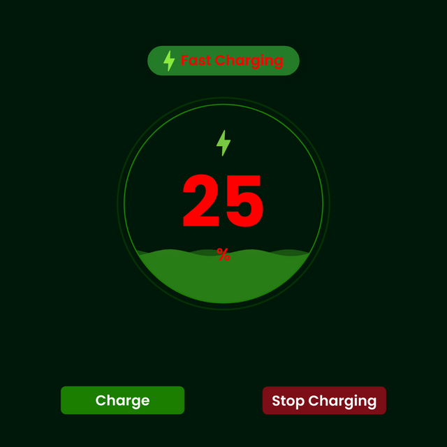 Dynamic Battery Status Animation (Token-Controlled + State Machine)