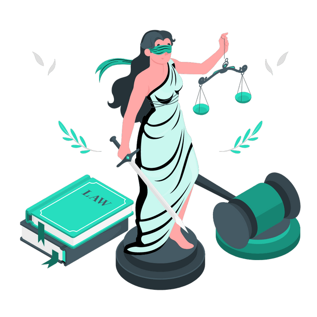 Women justice Lottie JSON animation
