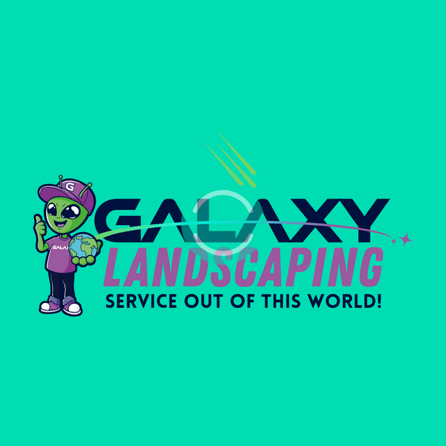 Galaxy landscaping logo Lottie JSON animation