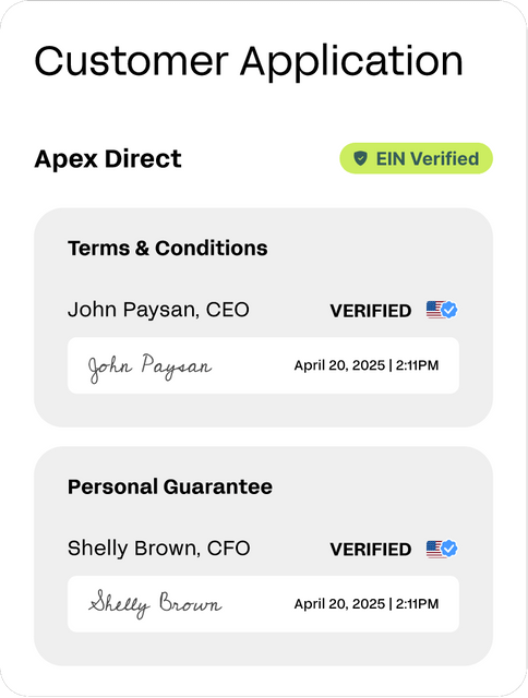 Customer application