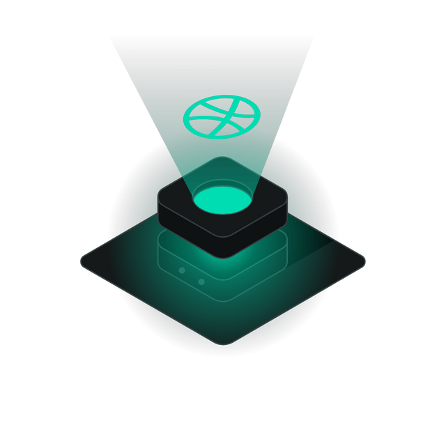 Dribbble isometric Lottie JSON animation