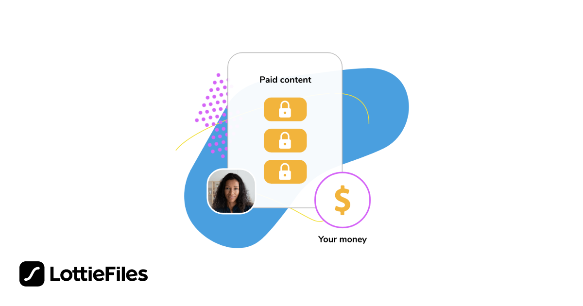 Free Paid content Animation by buryastorm | LottieFiles
