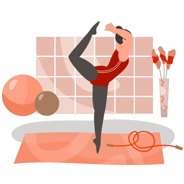 Artistic Gymnastics Loop Animatrion