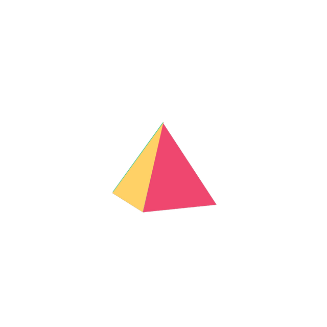 Multicolor Triangle shape