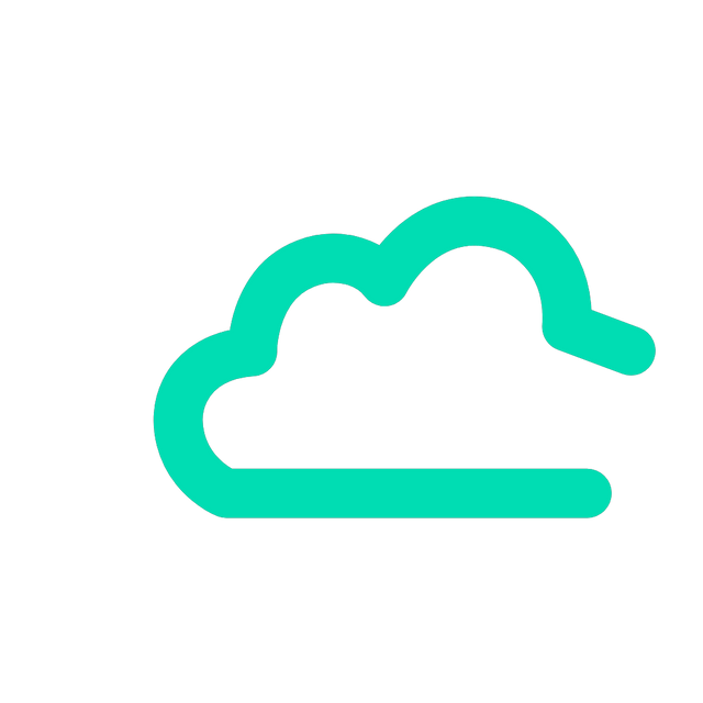 Cloud icon Lottie JSON animation