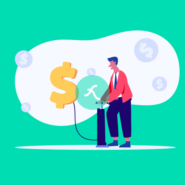 Money growth Lottie JSON animation