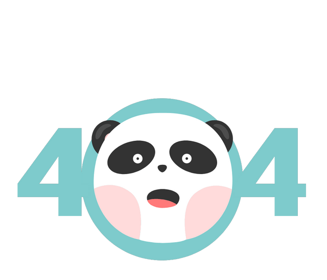 404 error with cute panda