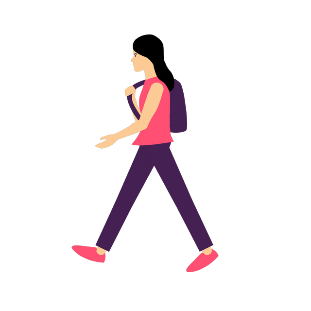 School Girl Walk
