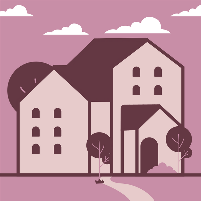 Beautiful House Lottie Animation.