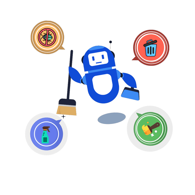AI Cleaning Robot Character
