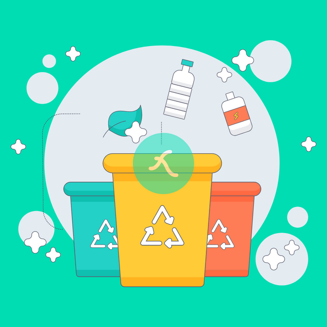 Recycle bin Lottie JSON animation
