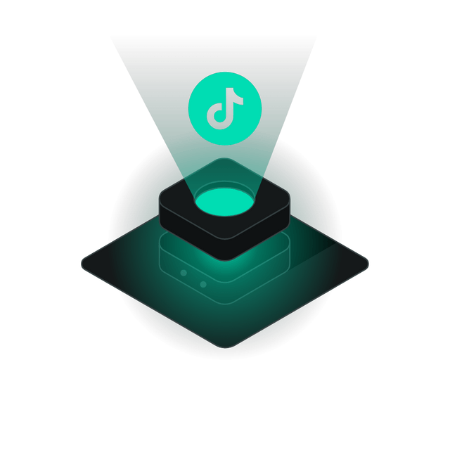Tiktok 3D icon rotation Lottie JSON animation