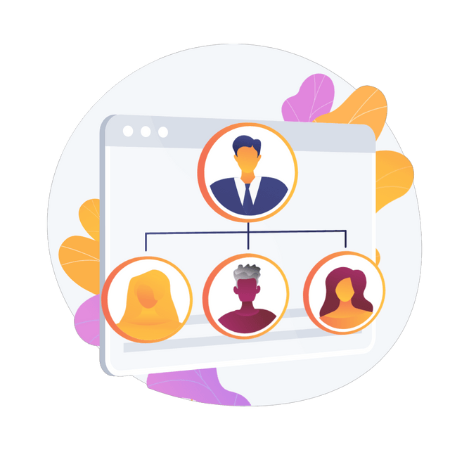 Team Hierarchy and Organizational Structure Animation