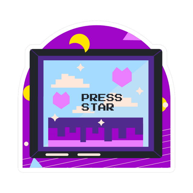 Retro video game animation