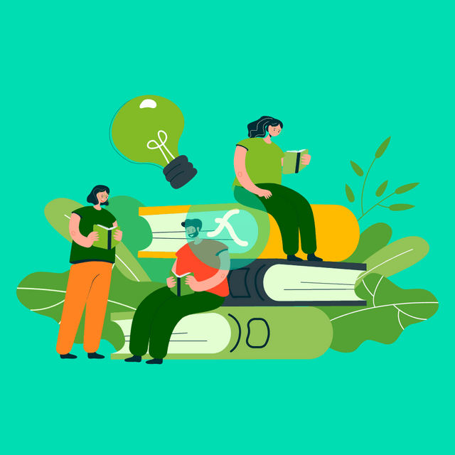 Student gossip Lottie JSON animation
