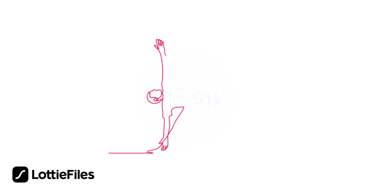 Free Man excercise line art Lottie JSON animation Animation by Lottie ...