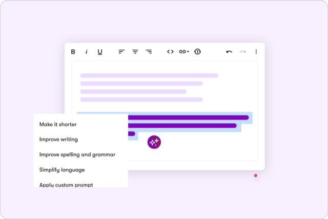 Built in AI for smarter content and faster insights