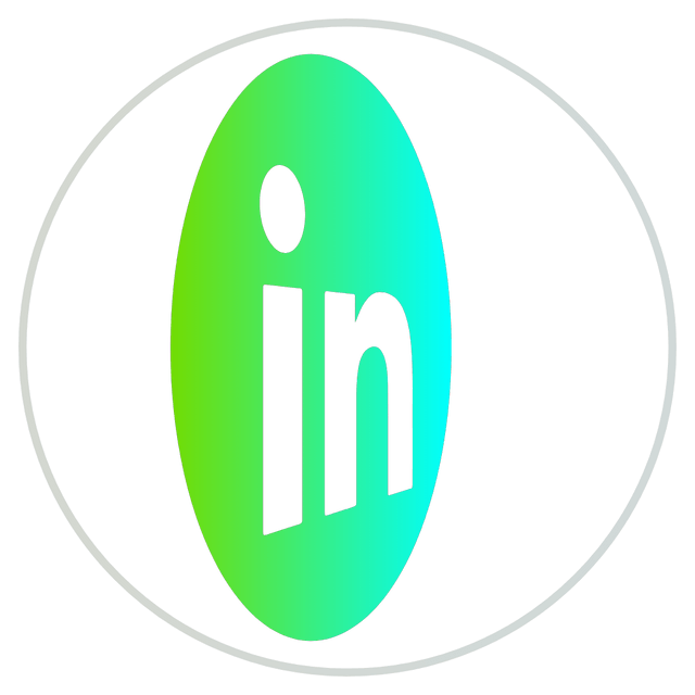 LinkedIn gradient color 3D icon rotation Lottie JSON animation