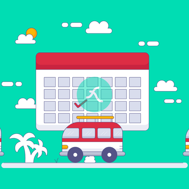 Bus Lottie JSON animation