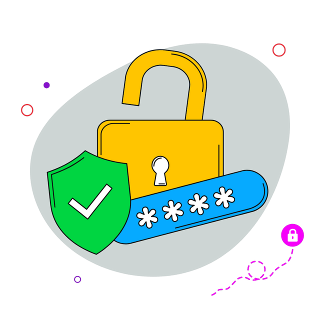 Pin code Password Protection, Secure Login animation