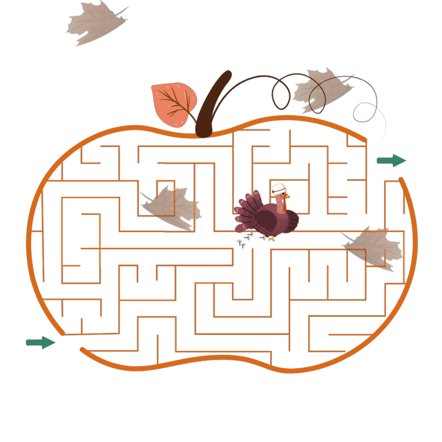 Turkey run in the thanksgiving pumpkin maze