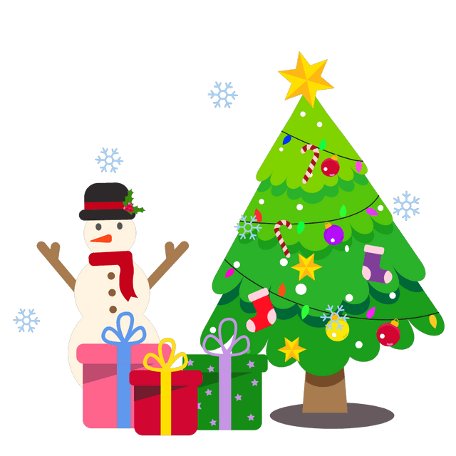 Christmas Tree With Snowman