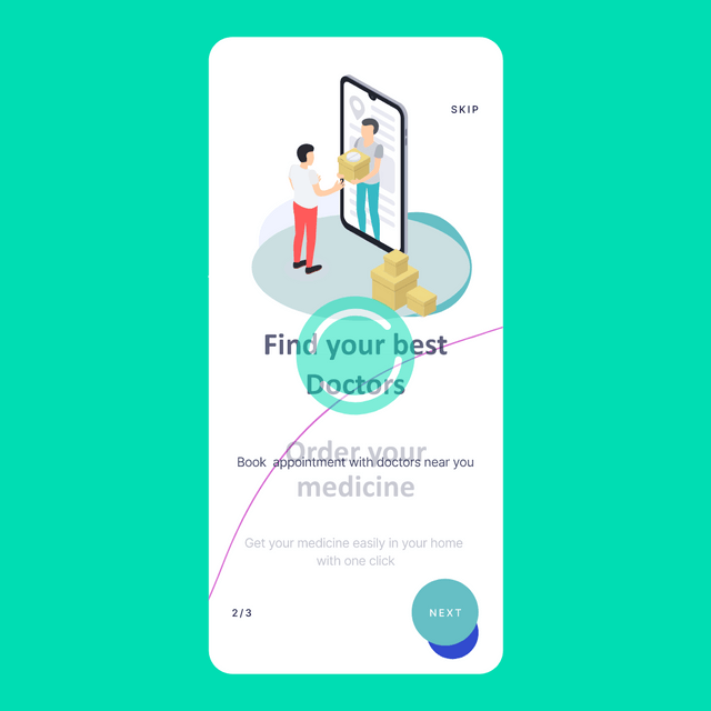 Pharmacy app promo Lottie JSON animation