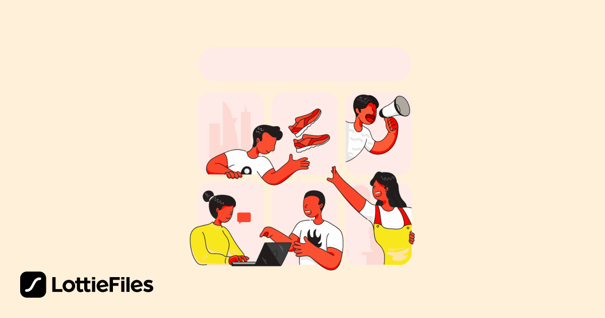 Less People Animation Free people Animation by DCE | LottieFiles