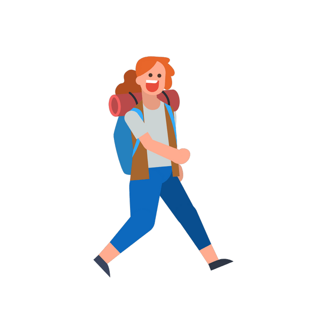 Hiker Walking Theme Cycle