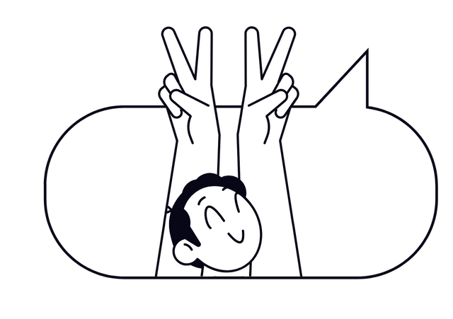 Social Media Victory Sign